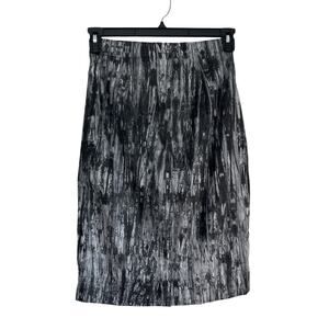NWOT lemlem Pencil Skirt, Black & Gray Hand-Dyed Print, Women's Size Small